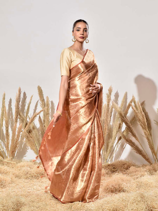 Golden Tissue Kanjeevaram Saree