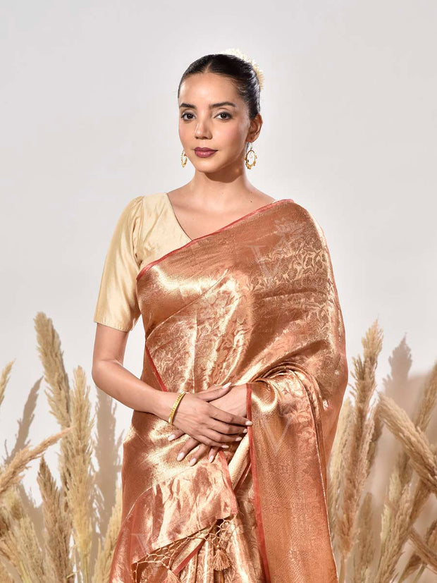 Golden Tissue Kanjeevaram Saree