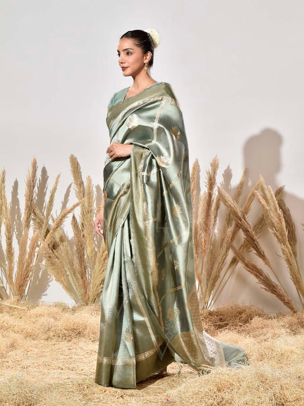 Green Silk Dupian Saree