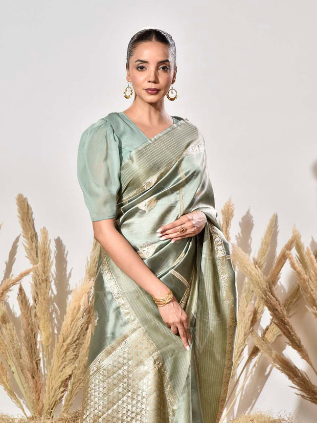 Green Silk Dupian Saree
