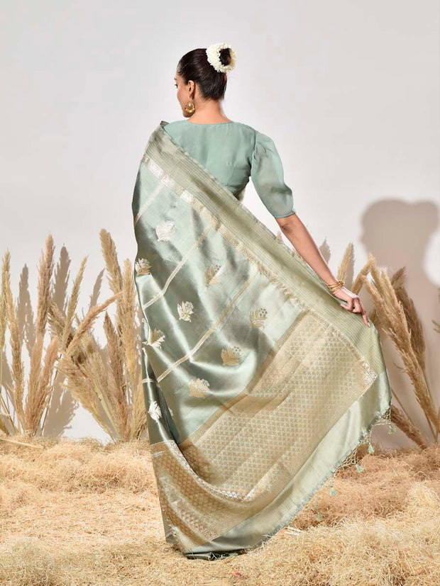 Green Silk Dupian Saree