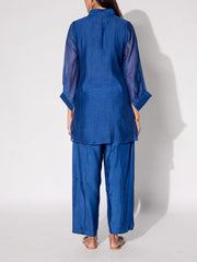 Blue Embroidered Co-ord Set