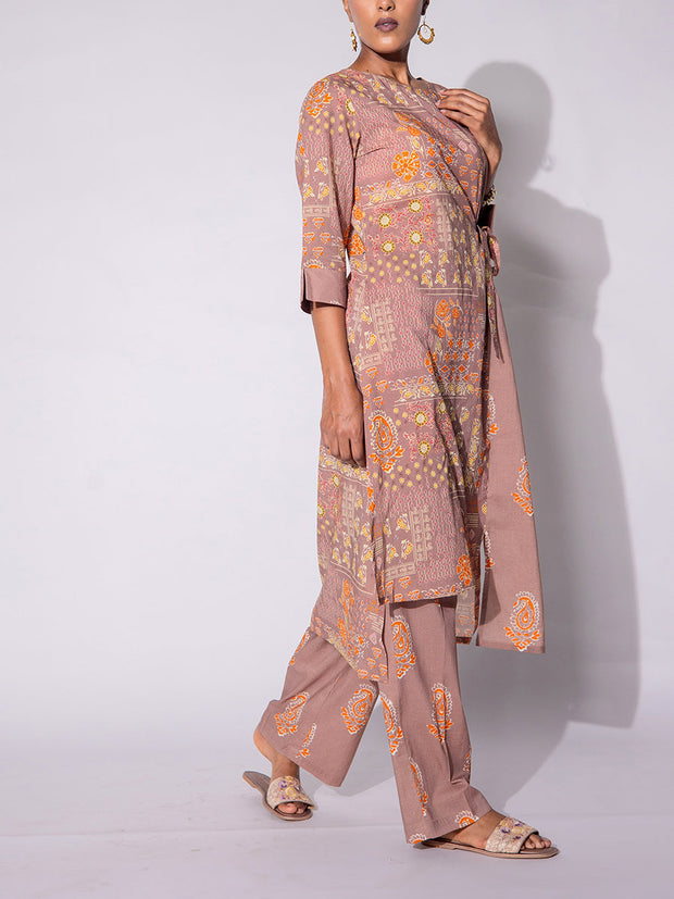 Brown Cotton Co-Ord Set