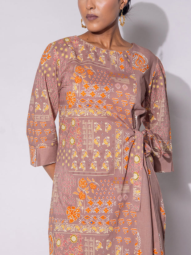 Brown Cotton Co-Ord Set