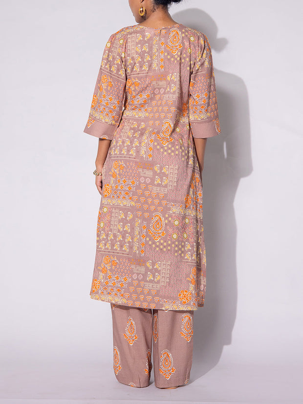 Brown Cotton Co-Ord Set
