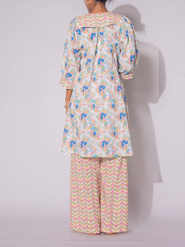 Off White Cotton Co-Ord Set