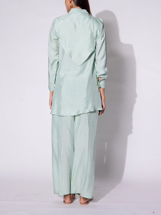 Blue Silk Co-Ord Set