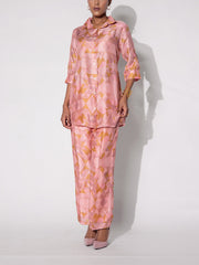 Peach Vasansi Silk Co-Ord Set