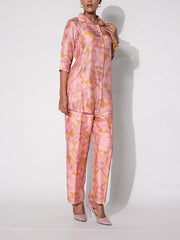 Peach Vasansi Silk Co-Ord Set