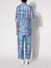 Blue Vasansi Silk Printed Co-ord Set