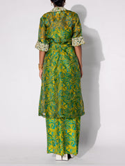 Green Vasansi Silk Printed Dresss
