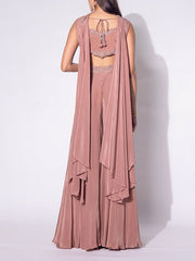 Light Peach Embroidered Fusion set