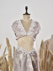 Grey Organza Saree