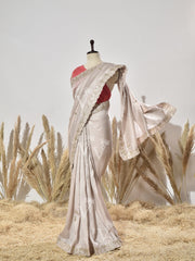 Grey Vasansi Silk Saree