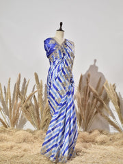 Blue Gota Patti Leheriya Saree
