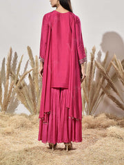 Pink Embroidered Suit Set