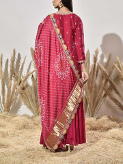 Pink Embroidered Kurta and Sharara Set