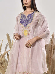 Lilac Embroidered Suit Set