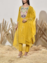 Yellow Embroidered Suit Set