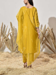Yellow Embroidered Suit Set