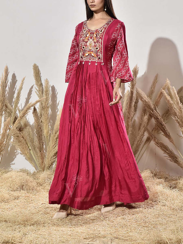 Pink Embroidered Gown