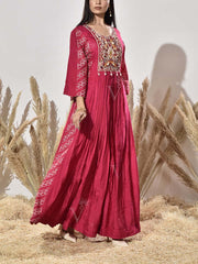 Pink Embroidered Gown