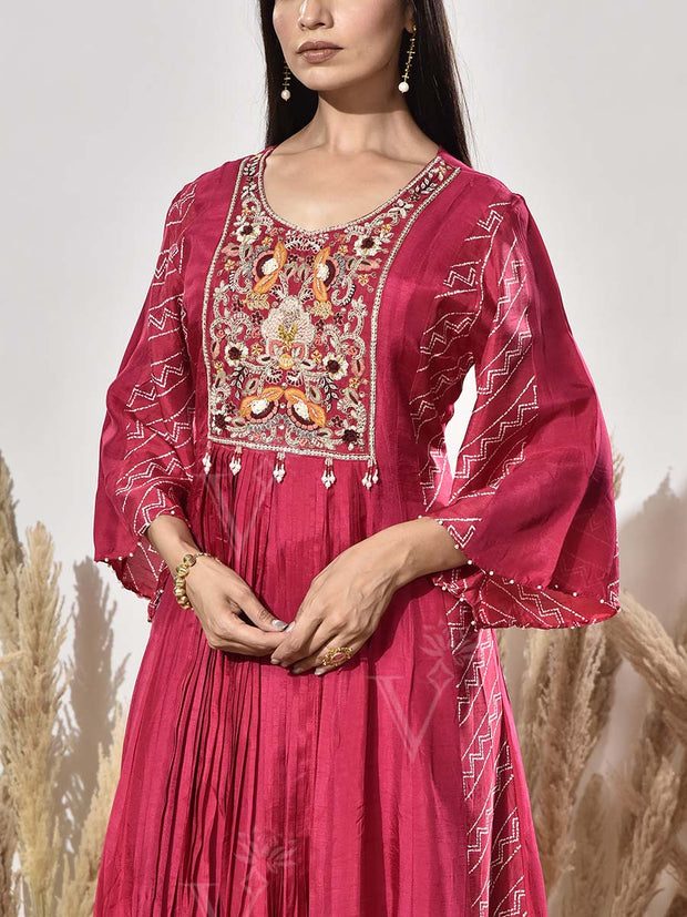 Pink Embroidered Gown
