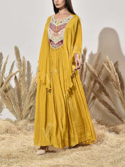Yellow Embroidered Gown