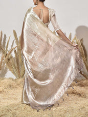 Peach Tissue Saree