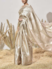 Beige Tissue Saree