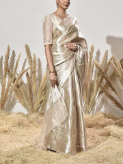 Beige Tissue Saree