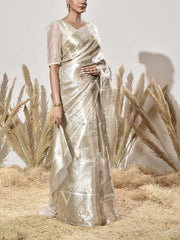Beige Tissue Saree