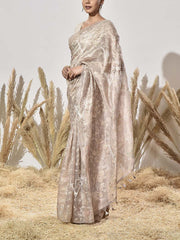 Grey Tissue Saree