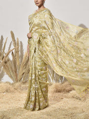 Green Tissue Saree