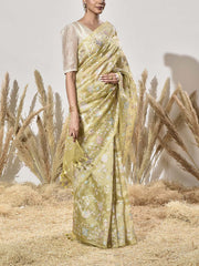 Green Tissue Saree