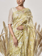 Green Tissue Saree