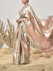 Peach Tissue Saree