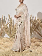 Beige Tissue Saree