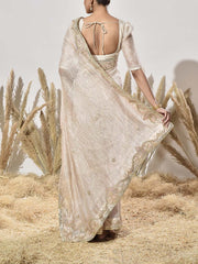 Beige Tissue Saree