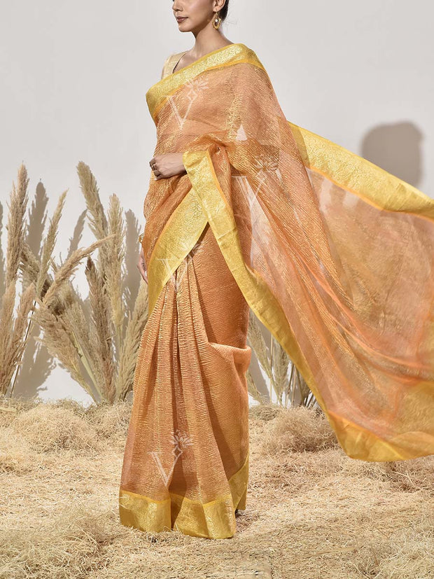 Yellow Tissue Saree