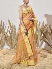 Yellow Tissue Saree