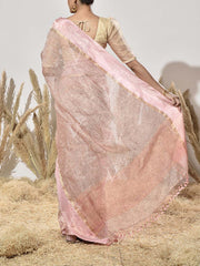 Pink Tissue Saree