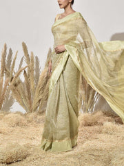 Green Tissue Saree