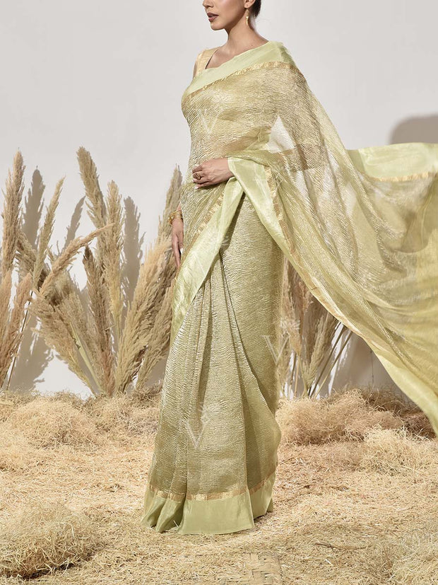 Green Tissue Saree