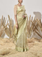 Green Tissue Saree