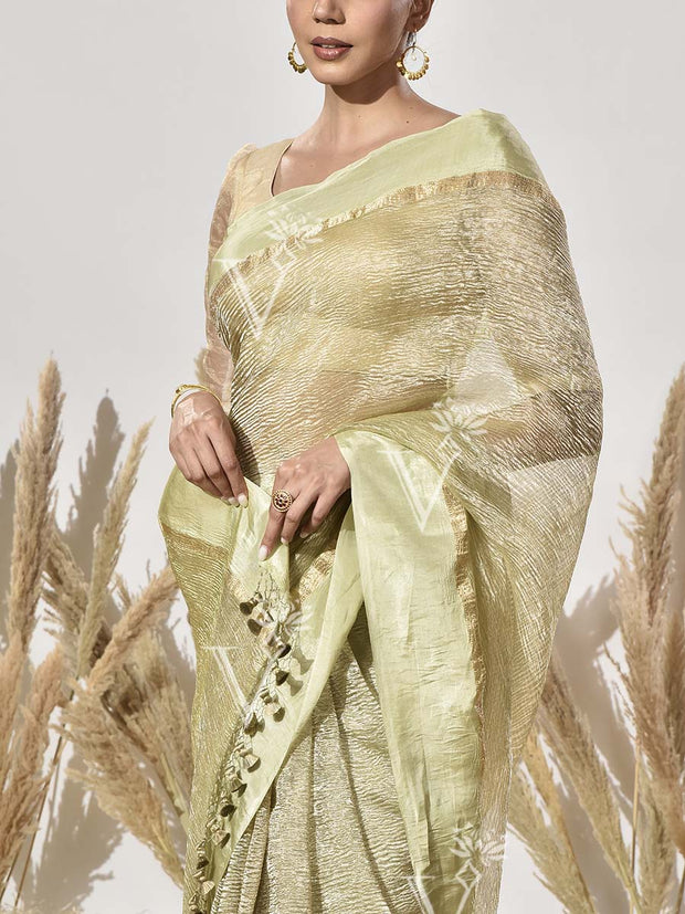 Green Tissue Saree