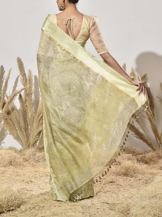 Green Tissue Saree