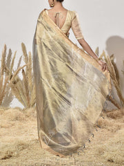 Grey Tissue Saree
