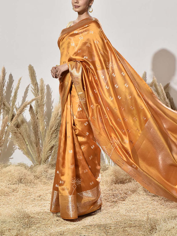 Mustard Banarasi Sill Saree
