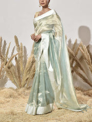 Ice Blue Tisse Saree